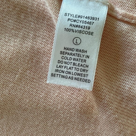 Cyrus Pastel Large Pink Flowy Lightweight Neutral Cardigan Large - Picture 10 of 10